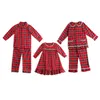 Pyjamas en gros vêtements pour bébés Tartan flanelle ensembles pour tout-petits correspondant à la famille enfants garçon fille pyjamas de Noël 221129 Drop Delivery Mate Dhgku