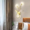 Wall Lamp Modern LED Flowers For Bedside Bedroom Living Room Aisle Stairs Balcony Acrylic Sconce Home Decor Fixture Luster