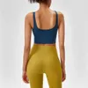 Gym Lu-254 Kleding Dames Yoga-outfits Onderkleding Align Tanks Camis Sport-bh Schokbestendig Fitness Workout U-rug Sexy gewatteerde tops V 69