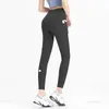 LL Women Yoga Leggings Pants Fitness Push Up Exercise Running With Side Pocket Gym Seamless Peach Butt Tight TTYJ 1GE2