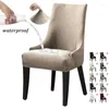 Chair Covers Water Repellent Dining Cover Stretch High Back Sloping Chairs Slipcover Seat Washable Elastic For Office Home Decor