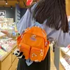 Borse da scuola Zaino da donna giapponese Kawaii Borsa piccola da bambina color caramello Ciondolo carino Multifunzione per studenti della scuola primaria