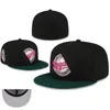 Os mais recentes chapéus lisos casuais ajustados Designer Baseball Football Caps Carta Bordado Boné de algodão Todas as equipes Logo Sport World Patched Full Closed Stitched Hats Mix Order