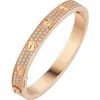 Original 1to1 C-arter Pulseira Parafuso 18k Ouro Rosa CNC Artesanato Placa Larga Sem Broca 4 10 Amor Snap Segunda GeraçãoHYDU