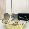 Óculos de sol piloto de metal dourado, lentes gradientes cinza, tons masculinos, sonnenbrille, óculos de sol uv400 com caixa