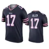 Buffalo''Bills''Men #17 Josh Allen 91 Ed''Oliver 14 Stefon Diggs 49 Tremaine Edmunds Custom Dames Jeugdvoetbalshirt