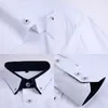 Camisas casuales para hombres Camisa de manga larga para hombres Negocios Coreano Smart Slim Turn Down Collar de gran tamaño para hombres Ropa