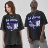Herr t-shirts anime skalle serie tryckt t shirt män retro tvättade 100% bomullstoppar harajuku tshirt 2023 streetwear hip hop man t-shirtsh24220