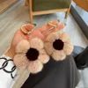 Key chain sunflower simple mink hair Cherry Blossom lovely Plush net red ins car bag Pendant270o