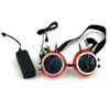 Party Decoration 2024 Steampunk Style Fashion Glasses Neon Light som blinkar i nattklubben ledde för Halloween