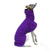 개가 따뜻한 재킷 방수 수지 코트 겨울 조절 가능한 그레이하운드 옷 양털 이탈리아어