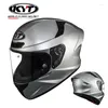 Motorcycle Helmets KYT Anti-fog Full Face Double Lence Helmet Full-cover Street Sports 4 Seasons