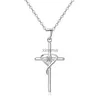 Chokers 925 Sterling Silver Necklace Zircon Crystal Cross Halsband Kvinnor Mens smycken gåvor YQ240201