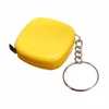 Keychains Fashion Key Chain 1 Meter Color Random Keychain Keyring Tool Mini Tape Measure Portable Ring Men Gift