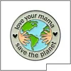 Pins Brooches Pins Brooches Please Help Earth Enamel Pin Custom Be Kind Lapel Badge Environment Jewelry Gifts For Kids 6122 Q2 Drop D Dh4Xn