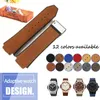 허브 감시 맨 스트랩 블랙 블루 브라운 방수 25x19mm 배포 Buckle264o 진정한 가죽 watchband 고무 실리콘 웨이지 스트랩