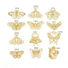 Charms feitos para encomendar 30pcs Butterfly Moth Aço inoxidável ou encantos de bronze crus pingentes de jóias a laser para broche de brinco de colar de diy