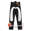 2024 Pantalons pour hommes jeans broderie en forme de M tube droit pantalon large jambe long bord rue décontracté EV jeans vêtements de rue hip-hop pour hommes taille 28-40