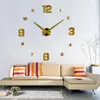 Wandklokken Speciale aanbieding Acrylspiegelklok Europa Quartz Horloge Stilleven Woonkamer Woondecoratie Diy Stickers