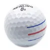 12 datorer Golfbollar 3 Färglinjer Aim Super Long Distance 3-Piece/Layer Ball For Professional Competition Game Brand 240124