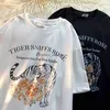 Homens camisetas Camiseta Mulheres Oversize Verão Flores Tigre Impresso Manga Curta T-shirt Mulheres Soltas Todo o Jogo Meia Manga Top Gráfico CamisetasH2421