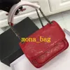 Mona Tasche Mode Vintage Handtaschen Damen Taschen Designer Geldbörsen für Damen Ledertasche Umhängetasche und Schulterinnenfach s224D