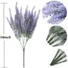 装飾的な花人工群れラベンダーバンドルブライドルブーケプラスチック製の偽物植物