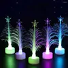 Night Lights Colorful LED Fiber Optic Light Christmas Tree Table Lamp Holiday Atmosphere Home Decoration Xmas Gift