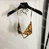 Trajes de baño de dos piezas de lujo para mujer, conjunto de Bikini Desgienr, traje de baño transpirable, traje de baño Sexy sin espalda