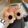 Key chain sunflower simple mink hair Cherry Blossom lovely Plush net red ins car bag Pendant239A