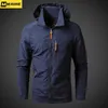 Homens blusão jaquetas à prova dwaterproof água militar com capuz casaco masculino combate outono ao ar livre caminhadas ciclismo bombardeiro outwear 240124