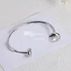 Bracelets en argent simples Bracelets pour hommes femmes Designer lettre plaqué Bracelets avec timbre bijoux accessoires