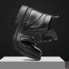 Buty męskie motocyklowe but moda platforma wysokiej platformy Wodoodporne buty kostki na zewnątrz swobodne skórzane buty dla mężczyzn botas męskie