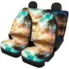 Capas de assento de carro Ers Er Beach Sunset Palm Tree 2 Pcs S Set Veículo Protetor Frontal Acessórios Interiores Protetores Mat Drop Delivery Aut Otxry