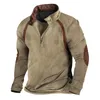 Felpe con cappuccio da uomo Vintage collo alto top mezza zip sportivo maglione a maniche lunghe per uomo abiti invernali abbigliamento saldi