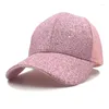 Ball Caps блеск бейсболка для женщин Snapback Dad Hat Mesh Trucker Женская грязная булочка Регулируемая шляпа хип -хоп