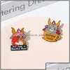 Broches Broches Broches Broches Animal Satan Émail Personnalisé Chat Chèvre Revers Badges Citations Drôles Bijoux Cadeau Enfants Amis 6215 Q2 Drop Del Dh5R0