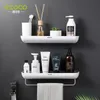 ECOCO étagère de salle de bain support de rangement mural shampooing épices organisateur de douche accessoires de salle de bain avec porte-serviettes 240118