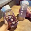 Butelki z wodą 500 ml małe stokrotka plastikowa kubek kreatywny na zewnątrz przenośna przezroczysta herbata podróżna urocza butelka BPA za darmo