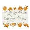 Baking Moulds Bee Butterfly Frog Snail Silicone Sugarcraft Mold Resin Tools Cupcake Mould Fondant Cake Decorating