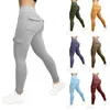 Calças femininas Workwear Fitness Alta Elastic Apertado Yoga Alto para Mulheres 3x Scrub