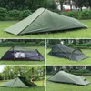 Tält och skyddsrum utomhus camping tält en person vattenbeständig luftfart aluminium stöd bärbar sovsäck