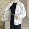 Mens Fur Winter Jacket med tjock och varm på båda sidor Designer Mink Velvet Mid Length Top Lutu