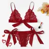 Bras Sets Sexy Lace Lingerie Set Sensual Women Hollow Out Transparent Erotic Underwear Porn Bra Sex G-string Panties