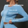 Active Shirts Vnazvnasi haut de sport élastique sans couture à manches longues avec découpe au doigt chemise de Yoga pour vêtements d'entraînement de Fitness vêtements de sport pour femmes