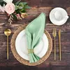 Guardanapo de mesa 6 pçs seda verde para casamento branco rosa ouro gaze guardanapos servindo decoração jantar toalha cocktail