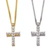 Pendentif Colliers Sumeng Hip Hop Alliage Croix Collier Cristal Jésus Strass Pour Hommes/Femmes 2024 Bijoux De Mode Cadeaux