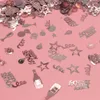 Dekoracja imprezowa 15G Wszystkiego najlepszego z okazji urodzin Confetti Wiek 18. 30. 40. 50. 60. STAEL SCARTER rocznica Dekorowanie Diamentów Rosegold cekin