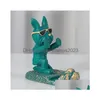 Objetos decorativos estatuetas acessórios para casa bldog scpture suporte de telefone móvel quarto bonito cão estátua mesa criativa 231228 drop delive dhkcn