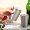 Mugs 10 Pack 260ml Stainless Steel Cups Metal Pint Unbreakable Drinking Glasses Stackable For Home Travel